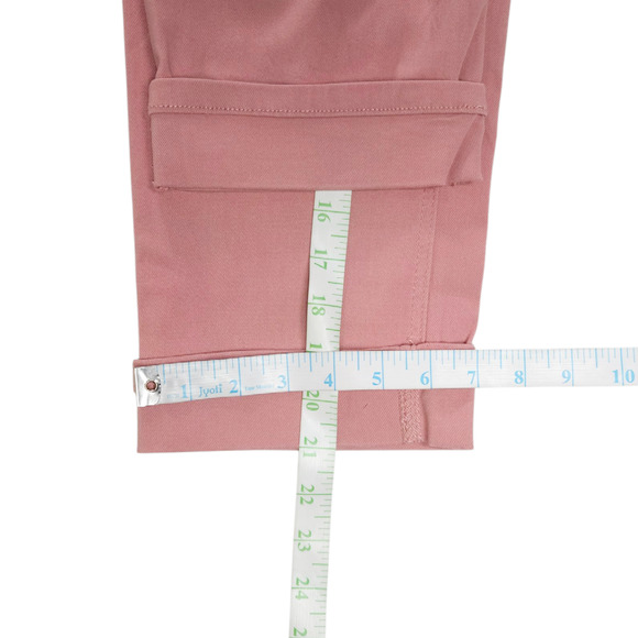 APII Sculpt Lift Cropped Pants Rose Pink Rolled Cuff Zip Fly 16 [30x21] NWT - Picture 7 of 7
